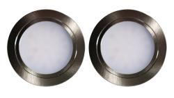 Indux Luma Kleine Einbauküche Multi Tone LED Set 2 Spots Edelstahl-Optik 1208972326