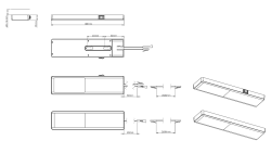 Indux Nivo Küchenaufsatz LED-Spot 3 W mit Zentralschalter Schwarz 1208972331