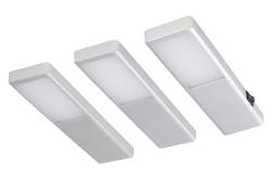 Indux Nivo Küchenaufsatz LED-Set 3x3 W mit Zentralschalter Alu-Optik 1208972334