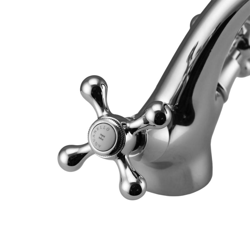 Aquanello Heritage Ascot Klassischer nostalgischer Waschtischmischer Chrom CR-4101-HA