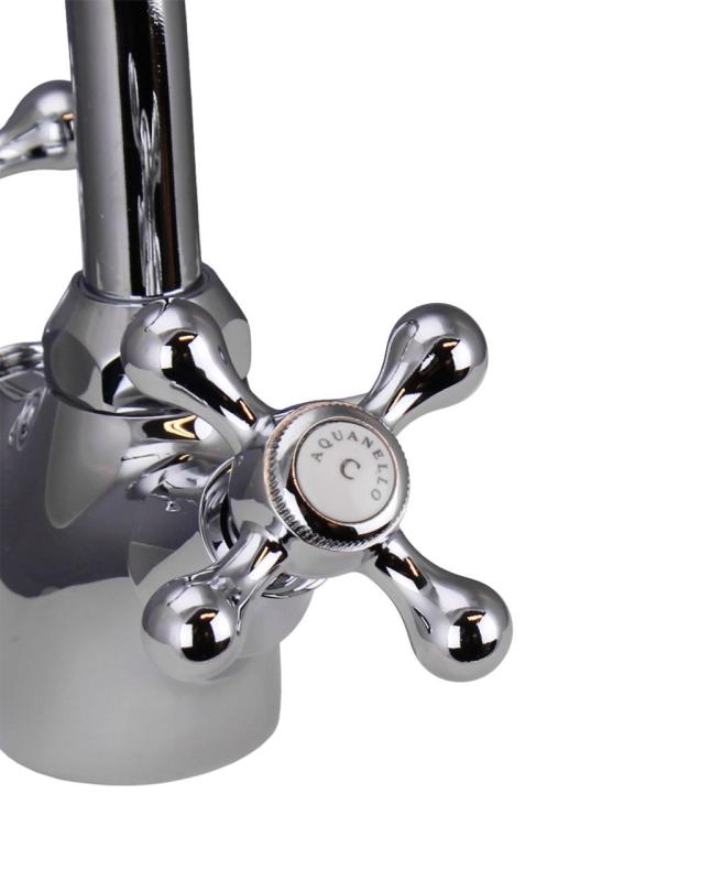 Aquanello Heritage Ascot Klassische Küche Nostalgischer Küchenwasserhahn Chrom CR-4004-HA