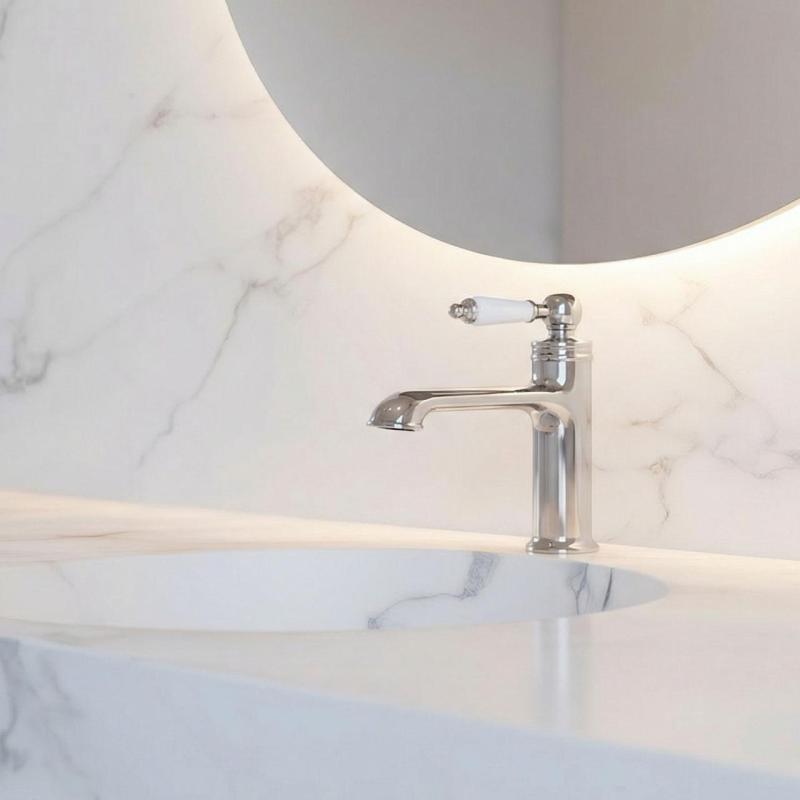 Aquanello Heritage Manor Klassischer nostalgischer Waschtischmischer Chrom CR-1001-HM