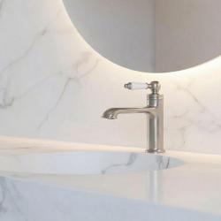 Aquanello Heritage Manor Klassischer nostalgischer Waschtischmischer aus Edelstahl NB-1001-HM