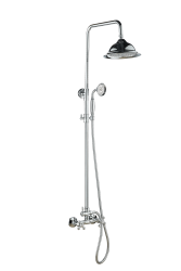 Aquanello Heritage Ascot Klassisches Duschset Aufputz-Duschsäule Chrom CR-2003-HA