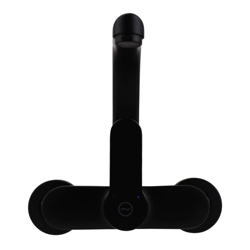 Aquanello Casa Küchenwandarmatur  mit Auslauf oben Schwarz BL-1003-CS